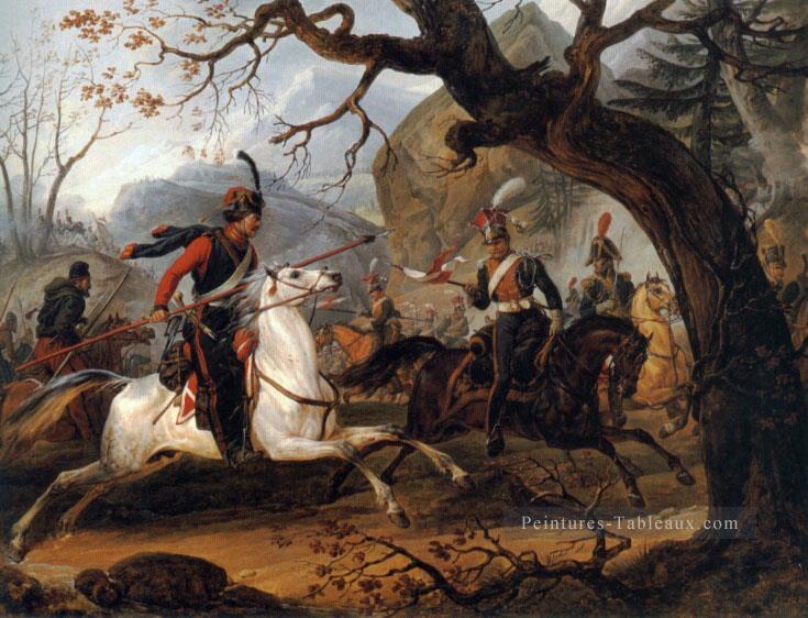Bataille napoléonienne dans les Alpes Horace Vernet Peintures à l'huile